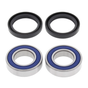 Hyper wheel bearing and seal kit for Kawasaki Mule front and Yamaha rear hubs; set of 4 with two blue-sealed bearings.