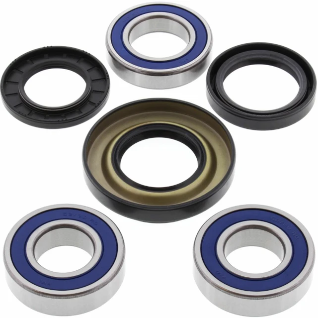 Hyper wheel bearing and seal kit for Honda TRX 350/400/450/500 rear ATV 6-piece set with blue seals UK replacement
