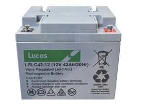 JFC Agri AGM battery for ATV Milk Kart, 12V 42Ah, grey case with Lucas label