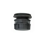 JFC Agri 1.5-inch drain plug with neoprene seal for Milk Kart, black, easy-clean