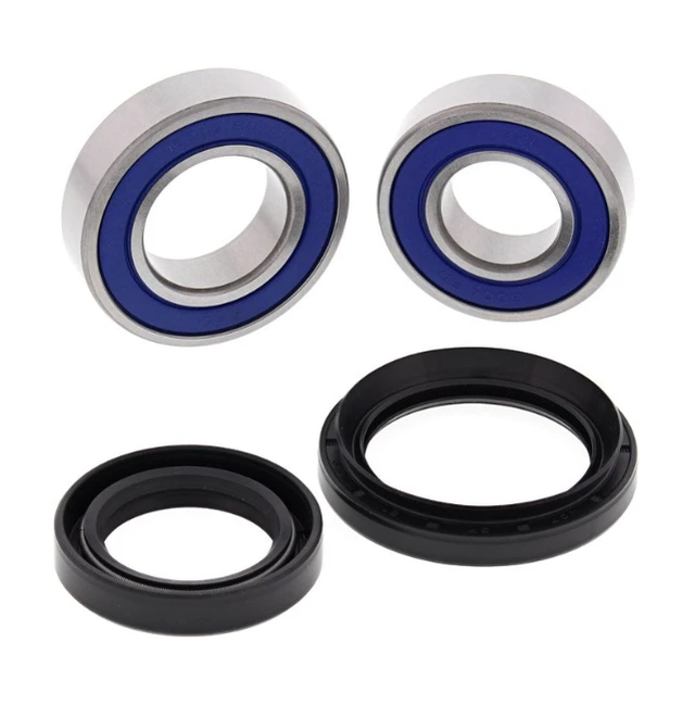 Front wheel bearing kit 4-pc for Honda ATV TRX 420 TM/TE 2007–2008 and TRX 500 TM 2005–2006 with blue-sealed bearings