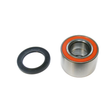 Front wheel bearing kit (two-piece) with silver bearing and orange seal, plus black rubber seal