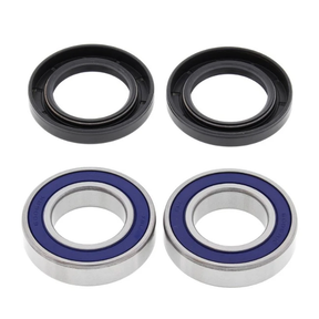 Rear wheel bearing kit with black seals and blue bearings for Arctic Cat 90 Utility 2x4 and Polaris 90/110 (2014–2016)