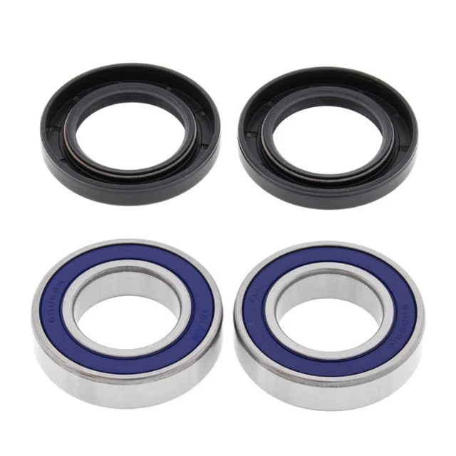 Rear wheel bearing kit with black seals and blue bearings for Arctic Cat 90 Utility 2x4 and Polaris 90/110 (2014–2016)