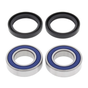 Wheel bearing and seal kit for Kawasaki, Triumph and Yamaha motorcycles; four-piece front & rear kit with blue seals