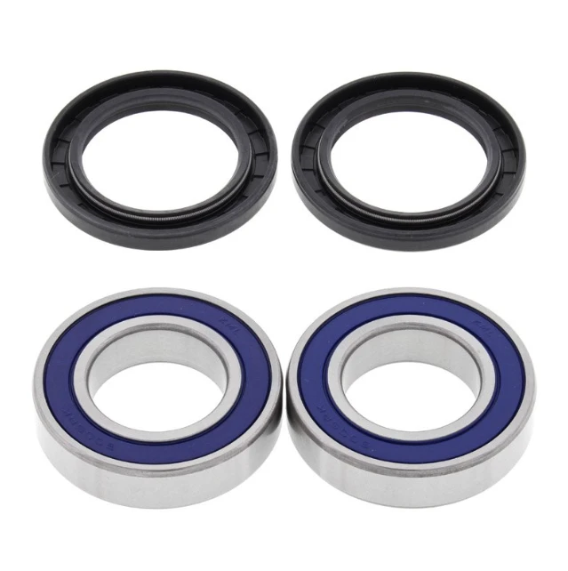 Wheel bearing kit for Suzuki ATV by ATV City; includes two bearings with blue seals and two black seals.