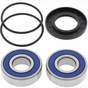 Polaris front wheel bearing kit by ATV City; blue bearings with black seals and O-rings (2 bearings, 3 seals)