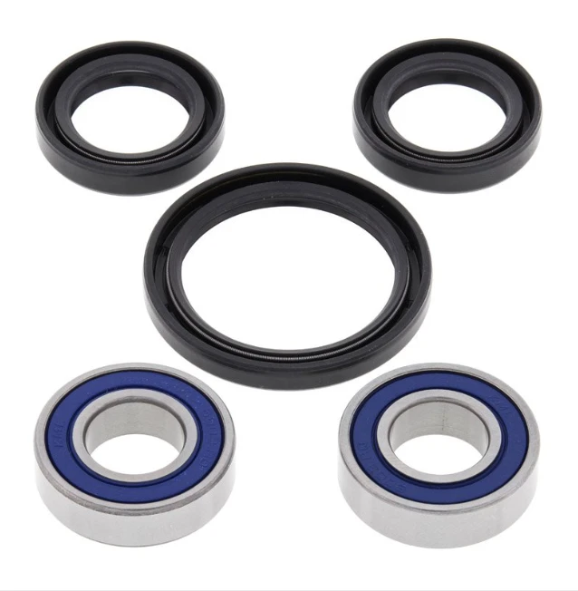 Front wheel bearing and seal kit for ATVs, five-piece set with blue-sealed bearings, fits most models 2000-2025