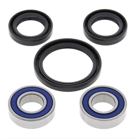 Front wheel bearing and seal kit for ATVs, five-piece set with blue-sealed bearings, fits most models 2000-2025