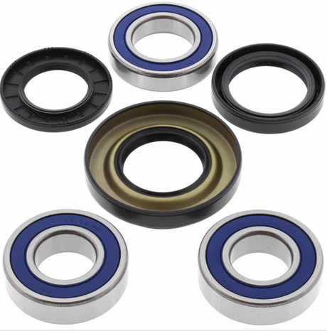 Honda TRX rear wheel bearing and seal kit for ATV with blue-sealed bearings and seals