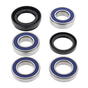 Wheel Bearing Kit for Honda ATV rear, 6-piece blue-sealed bearings with black seals