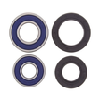 Front wheel bearing kit by ATV City, 4-piece set with blue bearings and black seals