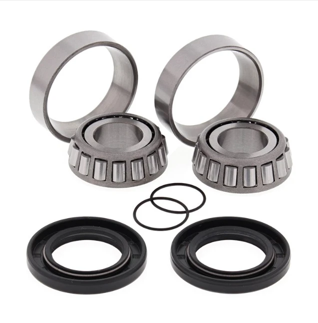 Swing Arm Bearing Kit for Yamaha XP500 2009–2011 VMX/XS/XV; metal bearings with black seals and o-rings (2 each)