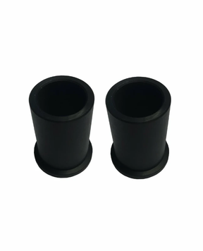 Knuckle Bush Kit: 2 black cylindrical bushings for ATV front A-arm and rear knuckle suspension