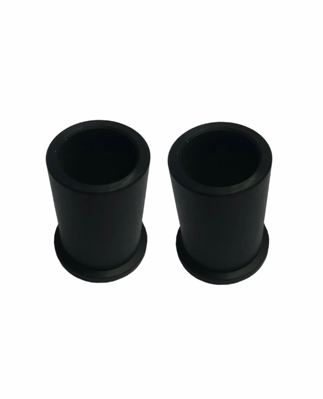 Knuckle Bush Kit: 2 black cylindrical bushings for ATV front A-arm and rear knuckle suspension