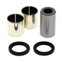 Shock Bush Kit for Honda TRX420 rear, including two silver sleeves, a grey spacer, and two black seals