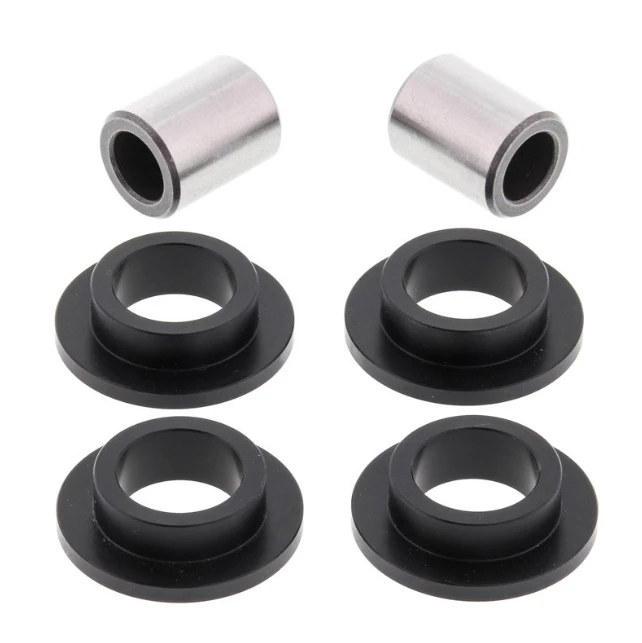Shock bearing kit with 2 metal sleeves and 4 black bushings for Arctic Cat 400 (1998–2004) front & rear