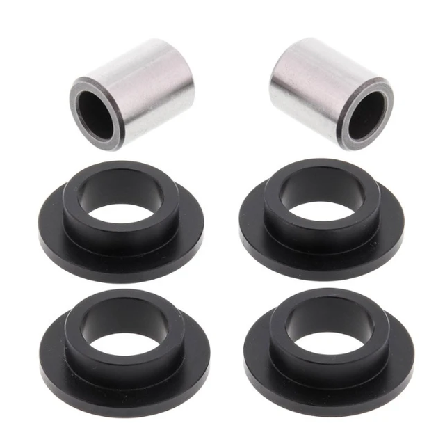 Shock bearing kit with 2 metal sleeves and 4 black bushings for Arctic Cat 400 (1998–2004) front & rear
