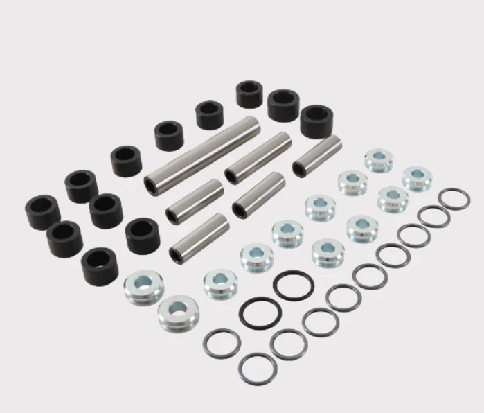 Hyper Rear IRS Suspension Kit for Polaris Ranger 902D, multi-piece with black bushings, silver sleeves, washers