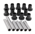Hyper rear IRS suspension bush kit with 12 black bushings and 8 silver sleeves for Polaris LSV Electric Ranger