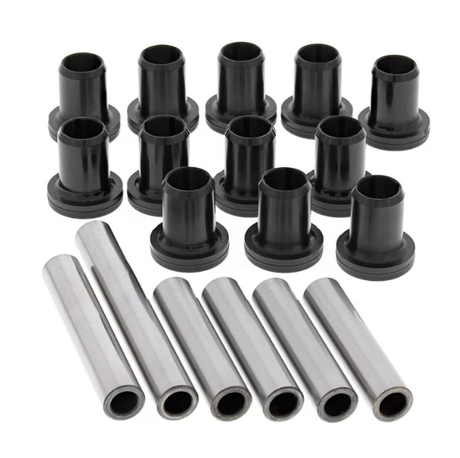 Hyper rear IRS suspension bush kit with 12 black bushings and 8 silver sleeves for Polaris LSV Electric Ranger