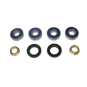 Hyper 8-piece rear IRS suspension bushings kit for Can-Am Outlander/Renegade 450-1000, blue bearings and black seals.