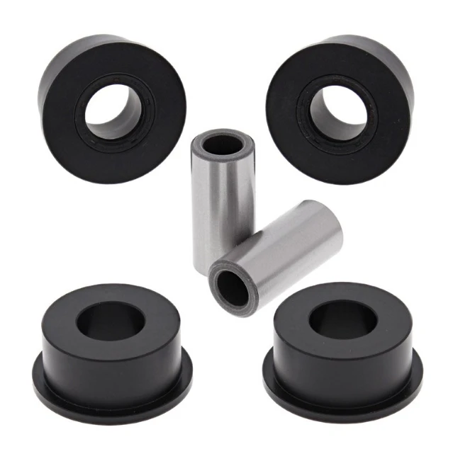 Hyper 6-piece Lower A-Arm Bush Kit for Arctic Cat/Suzuki 250–500; black bushings with silver sleeves