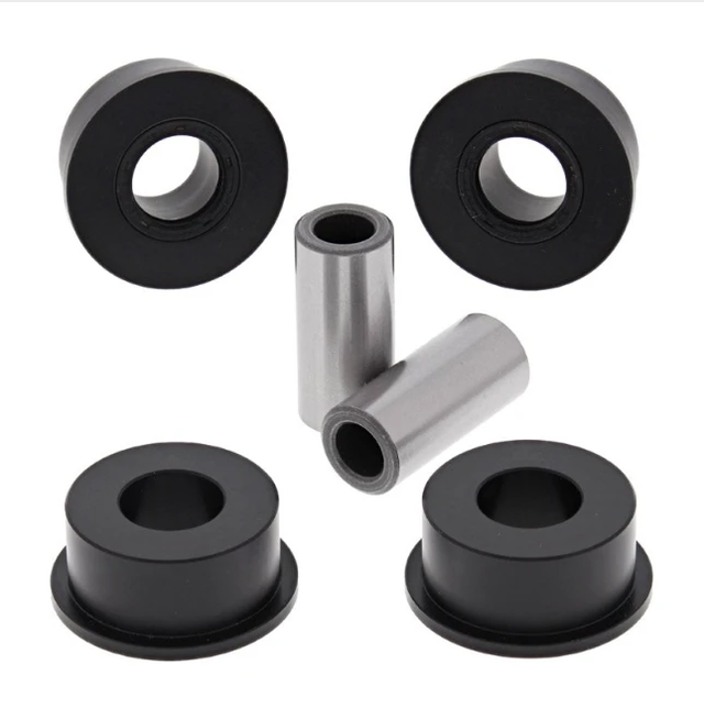 Hyper Lower A-Arm Bush Kit for Arctic Cat/Suzuki 250–500; suspension bushings with black cups and silver sleeves (8 pcs)