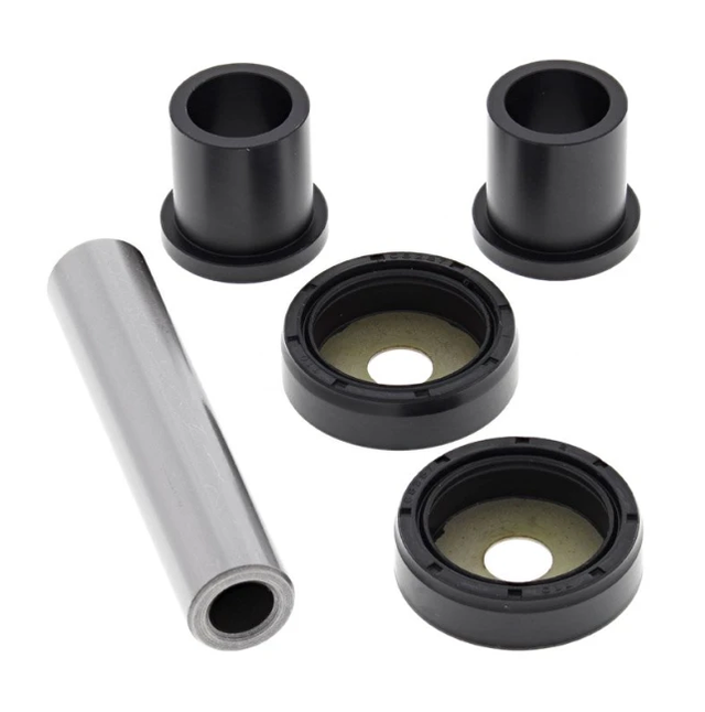 Front King Pin Kit for Kawasaki KFX50 03-06 and Suzuki LT50/LTA50 84-87/02-06; 5pc with metal pin and black bushings