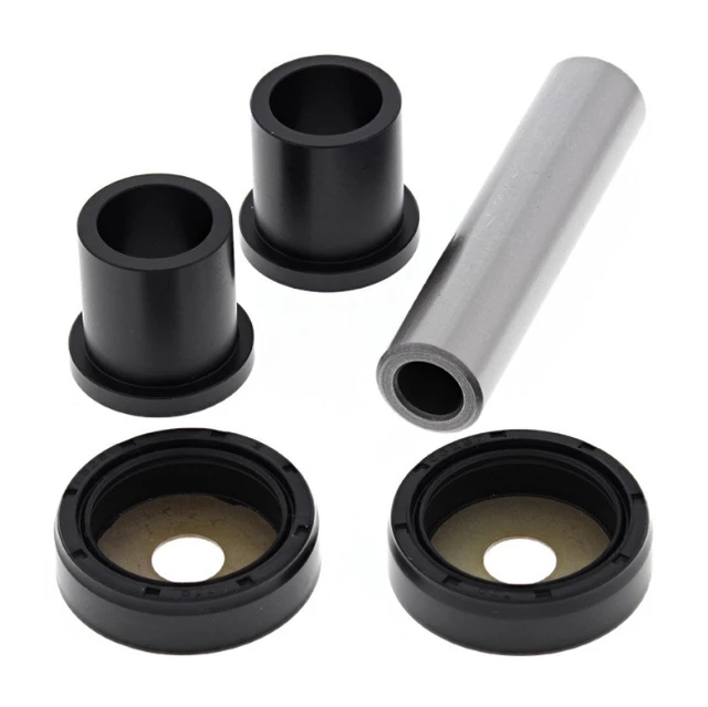 Front King Pin Kit for Kawasaki KFX80 LT80 LTZ50, 5-piece black bushings with silver sleeve ATV City