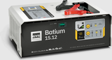 GYS Batium 15.12 automatic 12/24V vehicle battery charger with red and black clamp leads