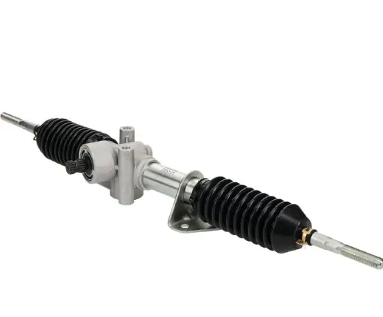 Steering rack and pinion for Can-Am Defender – OEM 709402317; silver housing with black boots