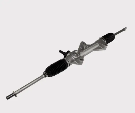 Kawasaki Mule PRO steering rack and pinion OEM 39191-0030, metallic silver with black rubber boots
