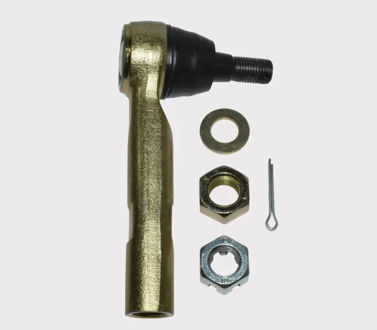 Tie Rod End Outer Kit for Honda Pioneer 500/520 (2015–2023); gold-tone rod end with nuts, washer, cotter pin