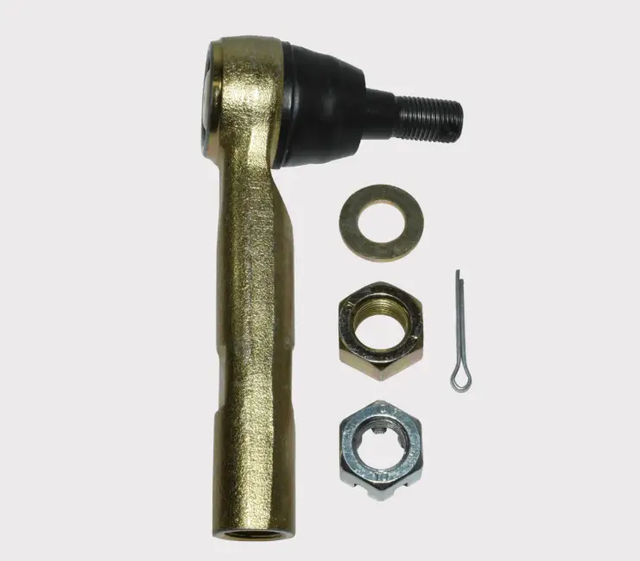 Tie Rod End Outer Kit for Honda Pioneer 500/520 (2015–2023); gold-tone rod end with nuts, washer, cotter pin