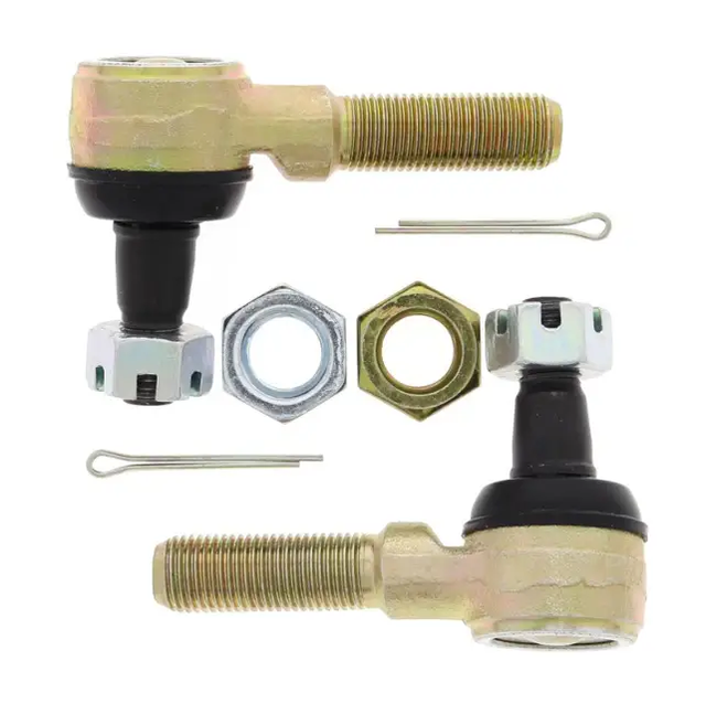 ATV City Tie Rod End Kit for Suzuki LTA500/750 and Yamaha 250-700, gold-tone ball joints with nuts and cotter pins