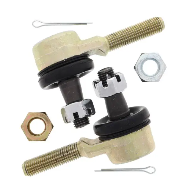 Tie Rod End Kit by ATV City for ATVs, inner & outer joints, gold-tone ends with cotter pins