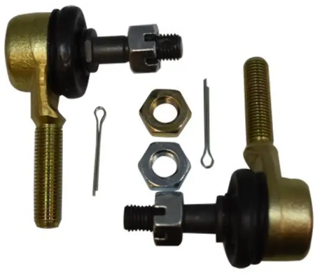 Tie Rod End Kit for Yamaha YFM 50/80/100, inner & outer joints, gold finish with nuts and cotter pins (2 pieces)