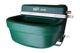 JFC Agri Stable Drinker drinking bowl with brass float valve, green livestock waterer 395x400x340mm