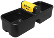 Water trough, 30 gal double-reservoir fast-fill with yellow lid by JFC Agri, black livestock waterer