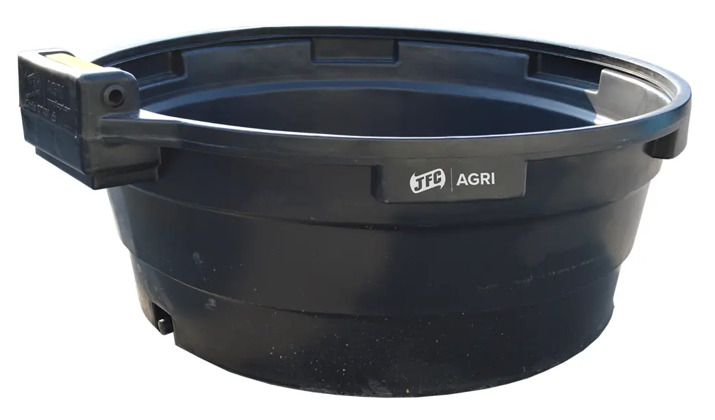 JFC Agri circular fast-fill water trough, black, 360° livestock access, DT450FF
