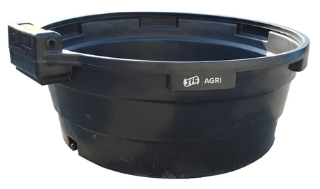 JFC Agri circular fast-fill water trough, black, 360° livestock access, DT450FF