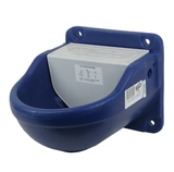 JFC Agri Micro Drink Bowl Blue, plastic livestock waterer with Opella valve for easy drinking.