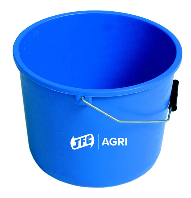 JFC Agri 2-gal dumpy blue bucket for livestock waterers with metal handle