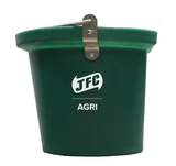 JFC Agri Green Flat Back Bucket 14L | Flat Back Stable Bucket With Notched Handle | EQ6