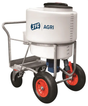 JFC Agri 170L Milk Kart MK170M3 with 220V mixer; white tank, red wheels