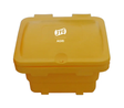 Grit storage bin, yellow plastic 350L capacity, JFC Agri feed storage bin