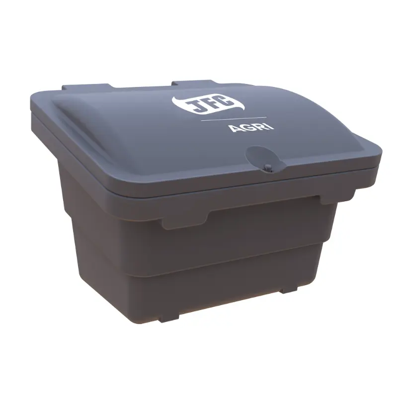 Feed Storage Bin Grey, 350L by JFC Agri for livestock feeders