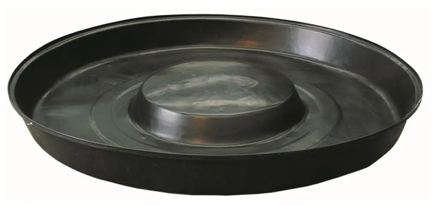 RFL1 Round Feeder Trough with ring insert, black plastic by DGT Agri.