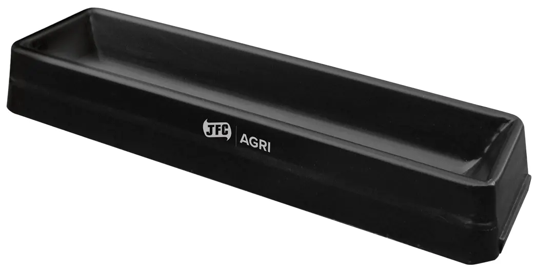 3ft ground feed trough by JFC Agri, black plastic livestock feeder (FT3)